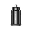 Baseus Square PPS inteligentna ładowarka samochodowa z portami USB Quick Charge 4.0 QC 4.0 i USB-C PD 3.0 SCP czarny (CCALL-AS01