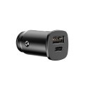 Baseus Square PPS inteligentna ładowarka samochodowa z portami USB Quick Charge 4.0 QC 4.0 i USB-C PD 3.0 SCP czarny (CCALL-AS01