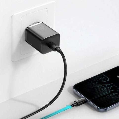 Baseus Super Si 1C szybka ładowarka USB Typ C 20 W Power Delivery czarny (CCSUP-B01)