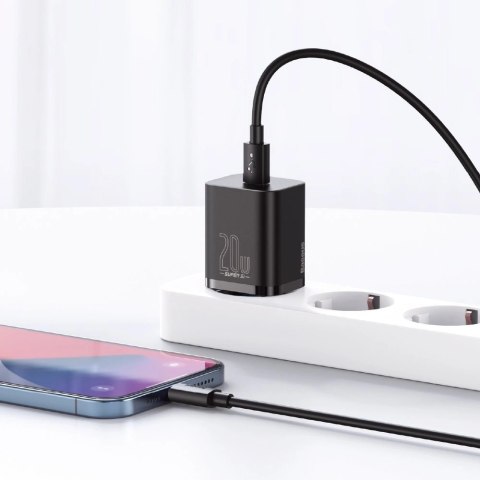 Baseus Super Si 1C szybka ładowarka USB Typ C 20 W Power Delivery czarny (CCSUP-B01)
