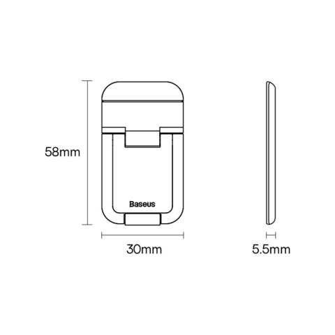 Baseus uniwersalne podstawki nóżki do laptopa (2 szt.) szary (LUZC000013)