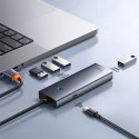 Hub USB-A Baseus UltraJoy Series 4xUSB-A 3.0 1xUSB-C 5V 50cm - szary