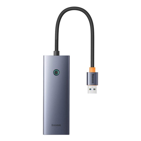 Hub USB-A Baseus UltraJoy Series 4xUSB-A 3.0 1xUSB-C 5V - szary