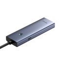 Hub USB-A Baseus UltraJoy Series 4xUSB-A 3.0 1xUSB-C 5V - szary