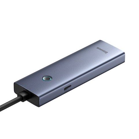 Hub USB-A Baseus UltraJoy Series 4xUSB-A 3.0 1xUSB-C 5V - szary