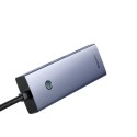 Hub USB-A Baseus UltraJoy Series 4xUSB-A 3.0 1xUSB-C 5V - szary
