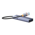 Hub USB-A Baseus UltraJoy Series 4xUSB-A 3.0 1xUSB-C 5V - szary