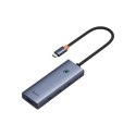 Hub USB Baseus UltraJoy Series 5w1 USB-C HDMI 4K 4x USB-A 3.0 - szary