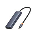 Hub USB Baseus UltraJoy Series 5w1 USB-C HDMI 4K 4x USB-A 3.0 - szary