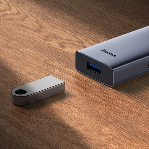 Hub USB Baseus UltraJoy Series 5w1 USB-C HDMI 4K 4x USB-A 3.0 - szary