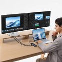 Hub USB-C Baseus Metal Gleam II 10w1 HDMI USB-A USB-C RJ45 SD/TF - szary