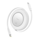 Kabel Baseus Free2Pull Mini 100W zwijany USB-C - USB-C 2m - biały