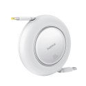 Kabel Baseus Free2Pull Mini 100W zwijany USB-C - USB-C 2m - biały
