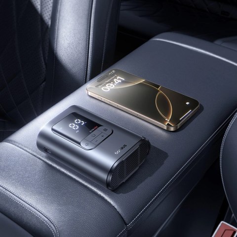 Kompresor bezprzewodowy Baseus GoTrip VA1 Super Mini z 3 końcówkami - czarny