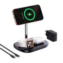 Ładowarka indukcyjna Baseus EnerFill FS41 3w1 z chłodzeniem z wtyczką EU 45W i kablem USB-C do USB-C - czarna