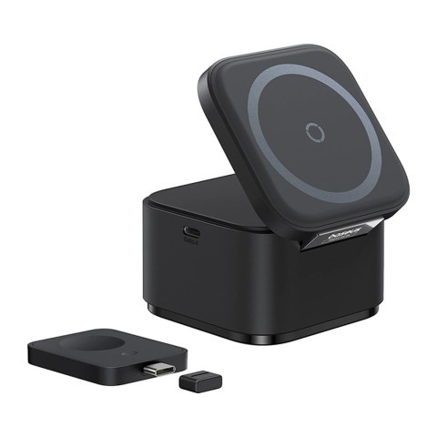 Ładowarka indukcyjna Baseus MagPro 3w1 25W kompatybilna z MagSafe do telefonu i smartwatcha - czarna