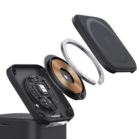 Ładowarka indukcyjna Baseus MagPro 3w1 25W kompatybilna z MagSafe do telefonu i smartwatcha - czarna
