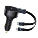 Ładowarka samochodowa Baseus Enjoyment 33W 2w1 2x USB-C - czarna