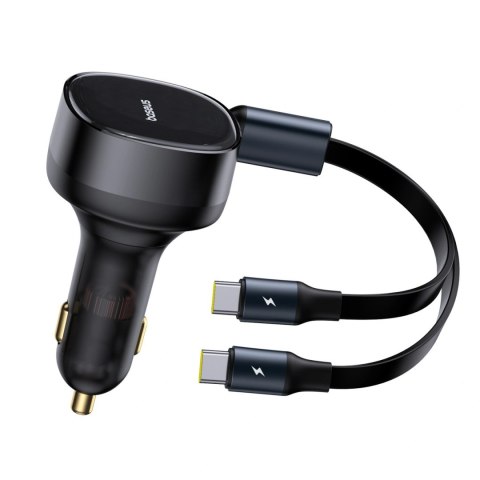 Ładowarka samochodowa Baseus Enjoyment 33W 2w1 2x USB-C - czarna