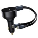 Ładowarka samochodowa Baseus Enjoyment 33W 2w1 2x USB-C - czarna