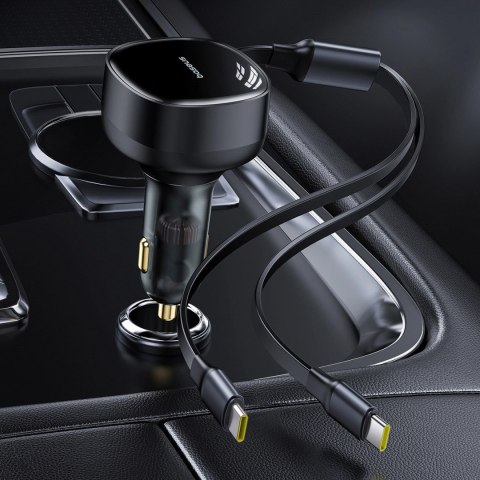 Ładowarka samochodowa Baseus Enjoyment 33W 2w1 2x USB-C - czarna