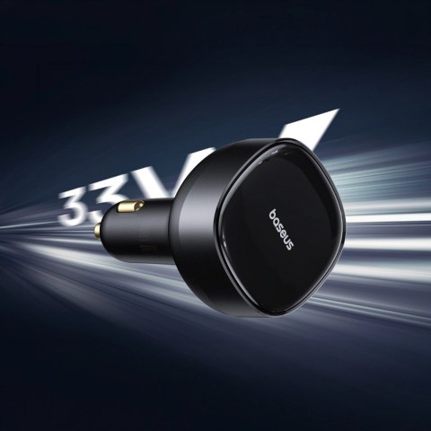 Ładowarka samochodowa Baseus Enjoyment 33W 2w1 2x USB-C - czarna
