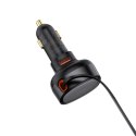 Ładowarka samochodowa Baseus Enjoyment Pro 55W USB-A ze zwijanym kablem Lightning - czarna