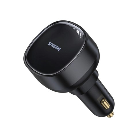 Ładowarka samochodowa Baseus Enjoyment Pro 55W USB-A ze zwijanym kablem Lightning - czarna