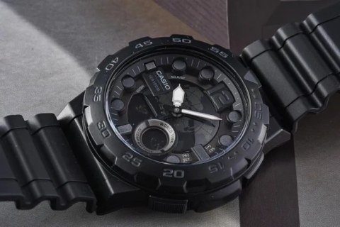 ZEGAREK MĘSKI CASIO AEQ-100W-1BV (zd070b) - WORLD TIME + BOX