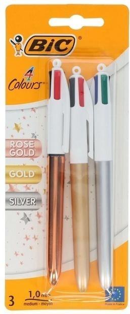 Długopis 4 Colors Shine mix 3szt BIC