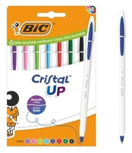 Długopis Cristal Up AST+FUN 8szt