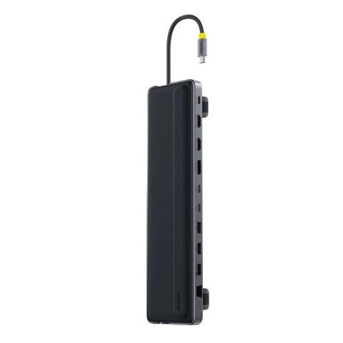 Stacja dokująca Baseus EliteJoy EH3 hub 12w1 USB-C - 2xHDMI 4K@60Hz DisplayPort 4K@60Hz 2xUSB-C 10Gb/s 2xUSB-A 5Gb/s USB-A 480Mb