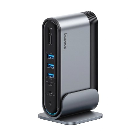 Stacja dokująca USB-C Baseus UnionJoy 2xHDMI4K@60Hz 1xDP4K@60Hz 3xUSB-A3.0 2xUSB-C3.0 2xUSB-A2.0 1xRJ45 PD PC 1xSD+TF 1x3.5mm mi