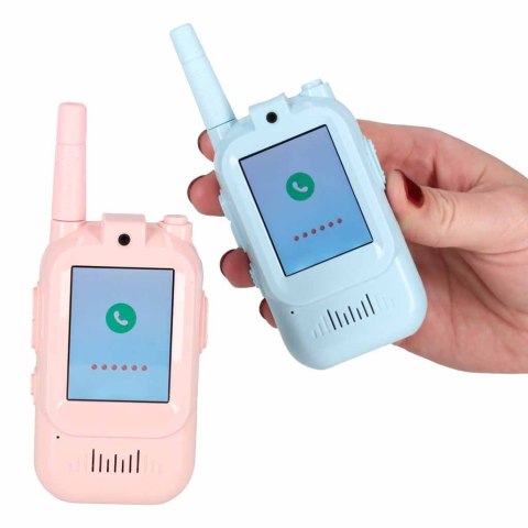 Walkie talkie krótkofalówki dla dzieci kamera funkcja wideo niebieski-różowy