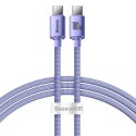 Kabel Baseus CAJY000605 USB-C - USB-C PD 100W 5A 480Mb/s 1,2m - fioletowy