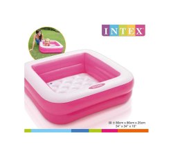 Intex Brodzik Box 86cm x 86cm x 25cm Różowy