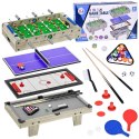 Stół do gry piłkarzyki cymbergraj ping-pong bilard 4w1 GR0770