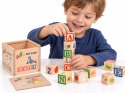 Drewniane klocki edukacyjne - litery, cyfry i obrazki ALFABET 27ele ZA6239