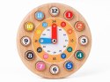 Drewniany ZEGAR edukacyjny 2w1 zadania matematyczne - MATEMATYKA ZA6240