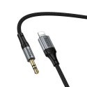 Kabel AUX Jack 3,5 mm do Lightning Hoco 1,5 m UPA33A czarny