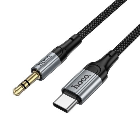 Kabel AUX Jack 3,5 mm do USB C Hoco 1,5 m UPA33B czarny