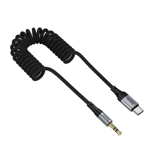 Kabel AUX Jack 3,5 mm do USB C Hoco 1,5 m UPA33B czarny