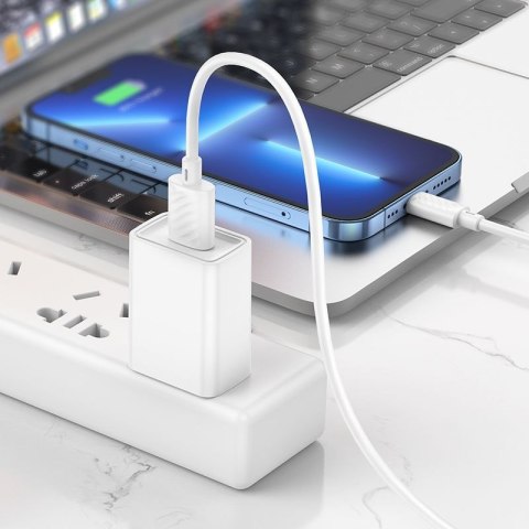 Kabel USB A do Lightning Hoco 2,4A 1 m X88 biały