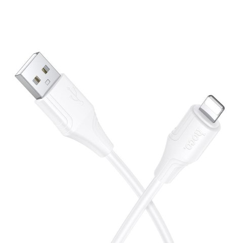 Kabel USB A do Lightning Hoco 2,4A silikonowy 1 m X124 biały