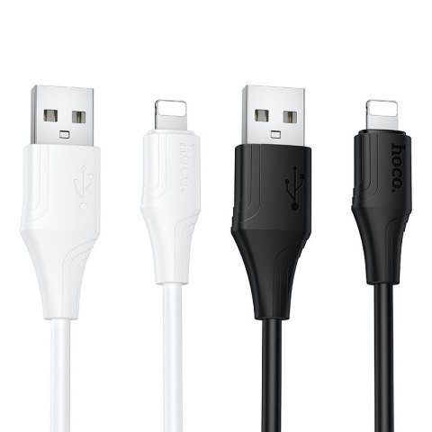 Kabel USB A do Lightning Hoco 2,4A silikonowy 1 m X124 biały