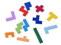 Drewniana układanka Puzzle TETRIS 6 zwierząt + klocki piksele ZA6244