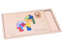 Drewniana układanka Puzzle TETRIS 6 zwierząt + klocki piksele ZA6244