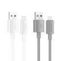 Kabel USB A do Micro USB Hoco 2,4A 1 m X107 szary