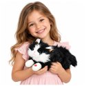 Pluszowy Kotek Maskotka Przytulanka Dźwięki Miauczenia Biało-Czarny 40cm