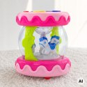WOOPIE BABY Różowy Bębenek Pozytywka Projektor 3w1 Zabawka Muzyczna dla Niemowląt + Walec Roller do Nauki Raczkowania